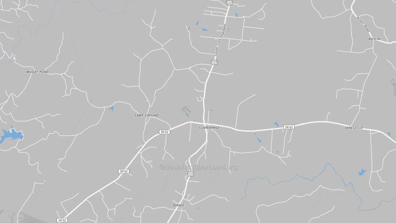 Transit Grade map of Clarkrange, TN