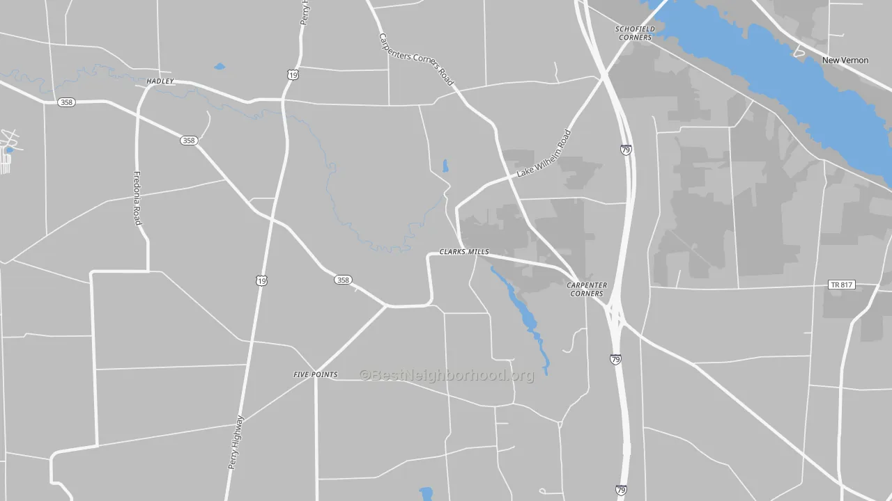 Transit Grade map of Clarks Mills, PA
