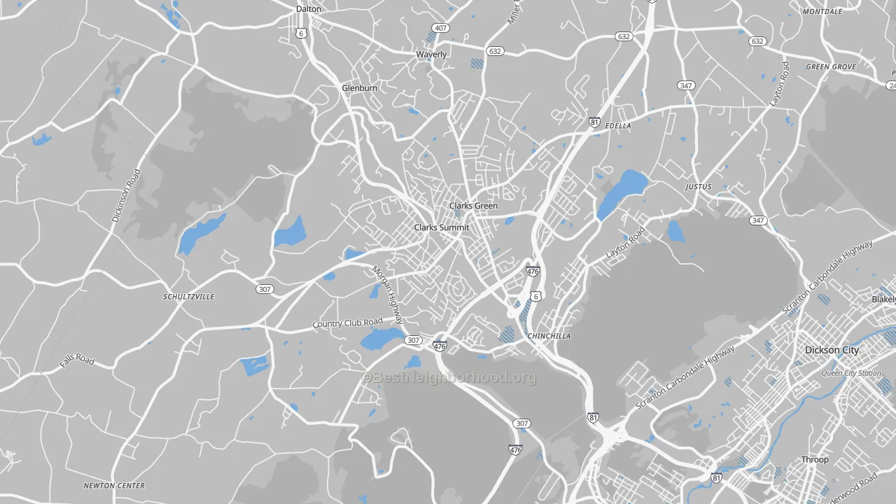 Transit Grade map of Clarks Summit, PA