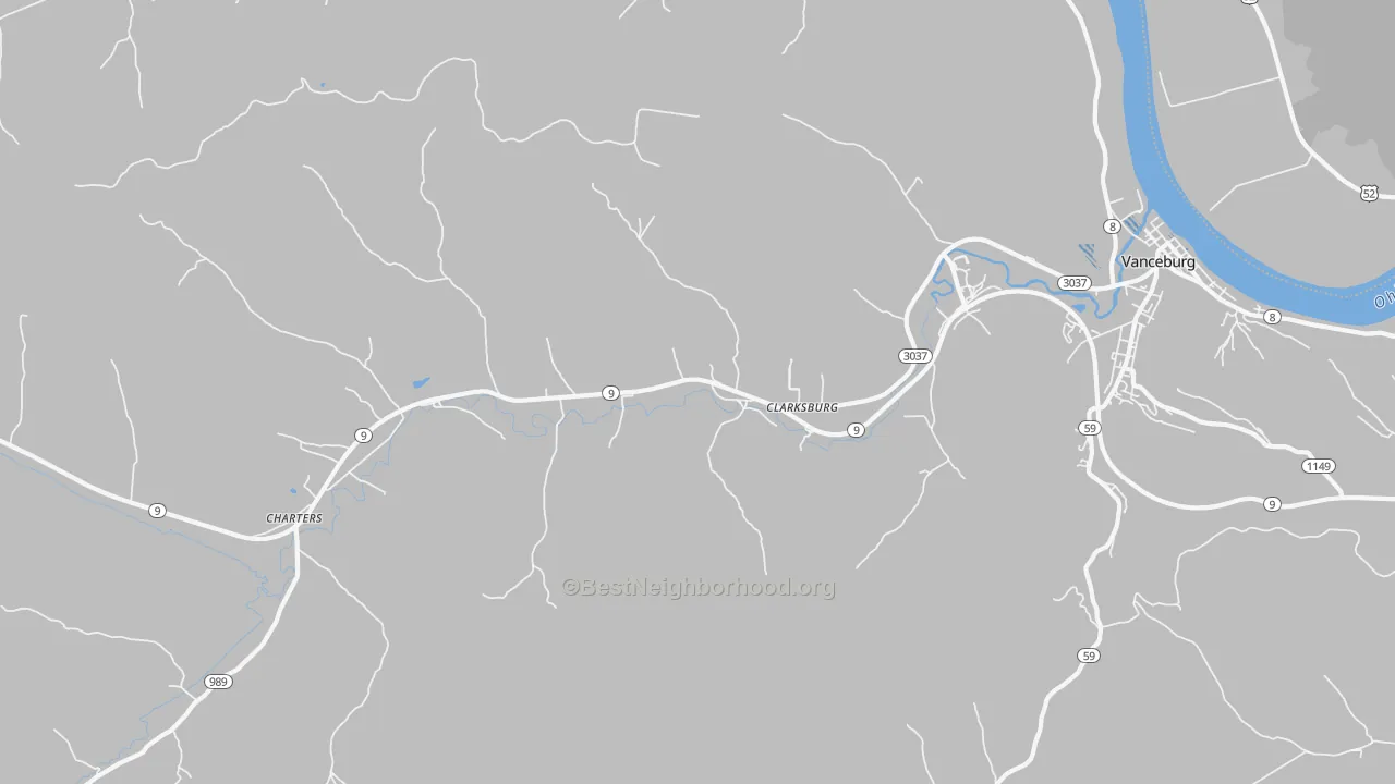 Transit Grade map of Clarksburg, KY