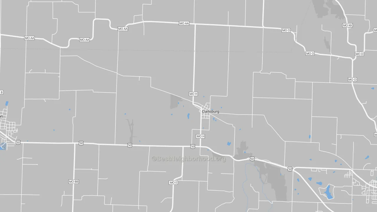 Transit Grade map of Clarksburg, MO