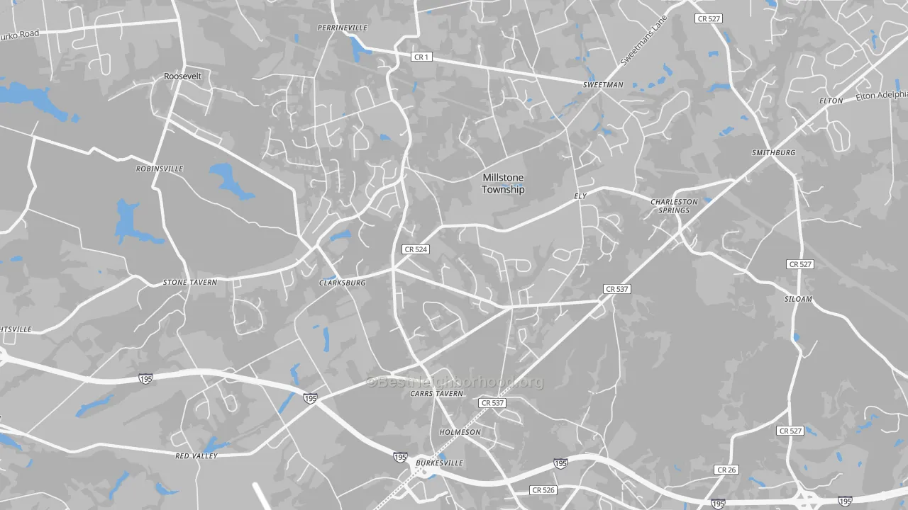 Transit Grade map of Clarksburg, NJ
