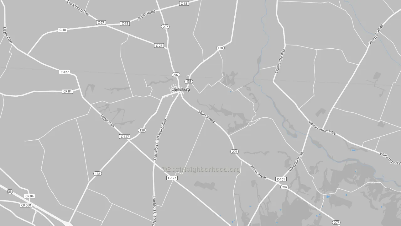 Transit Grade map of Clarksburg, OH