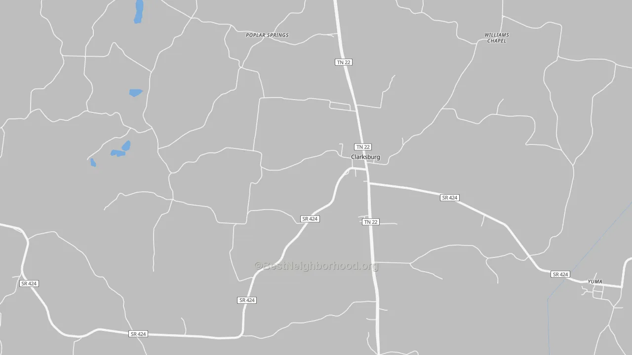 Transit Grade map of Clarksburg, TN