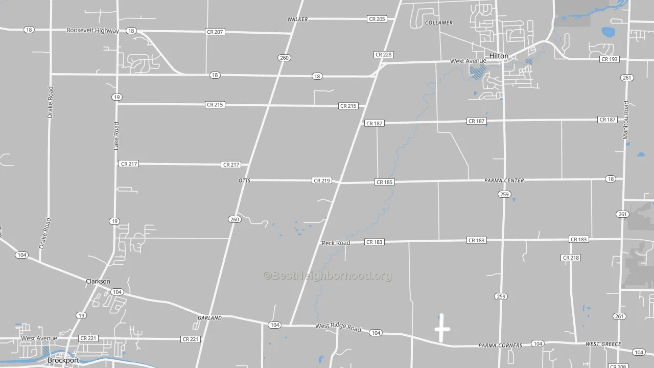 Transit Grade map of Clarkson, NY