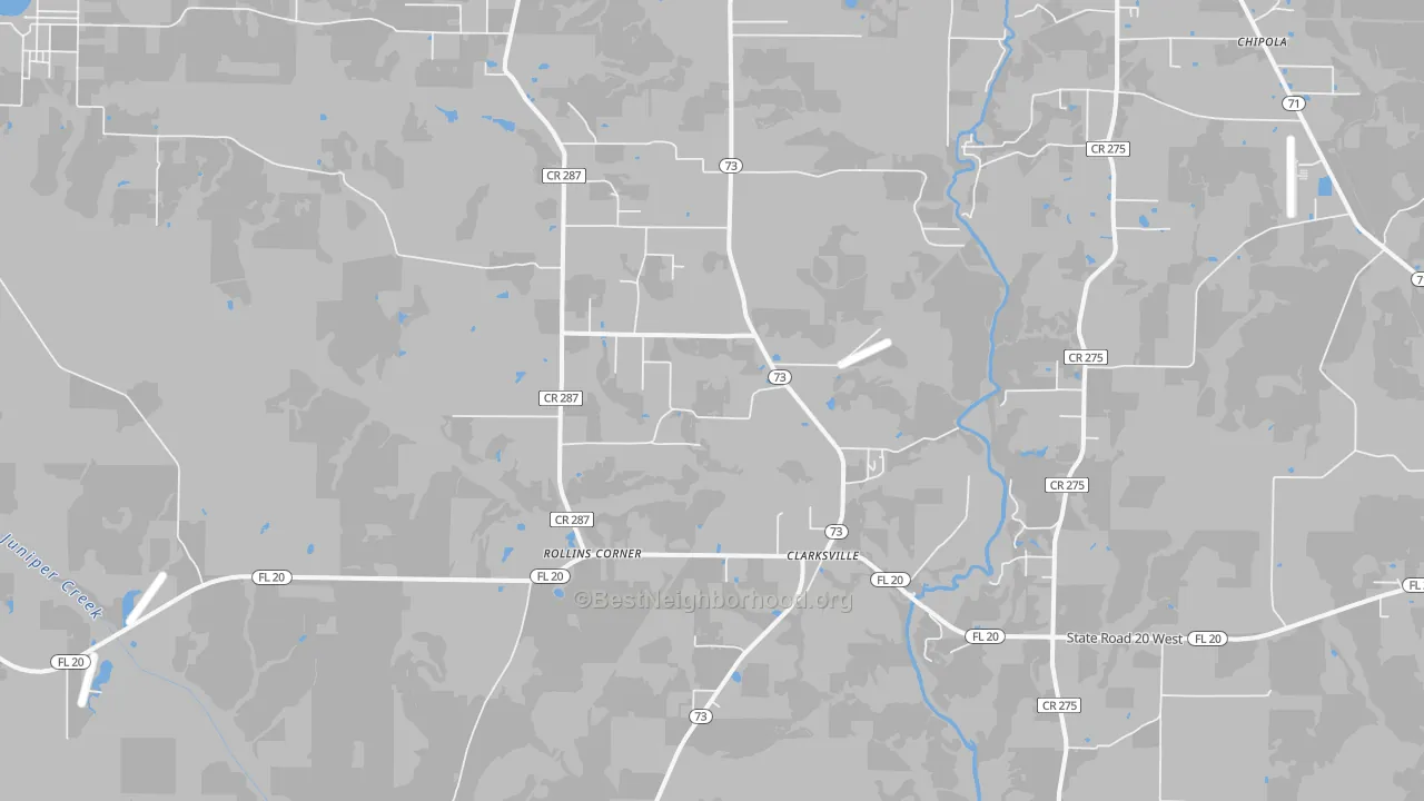 Transit Grade map of Clarksville, FL