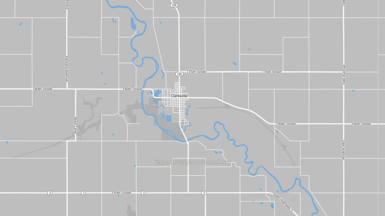 Transit Grade map of Clarksville, IA