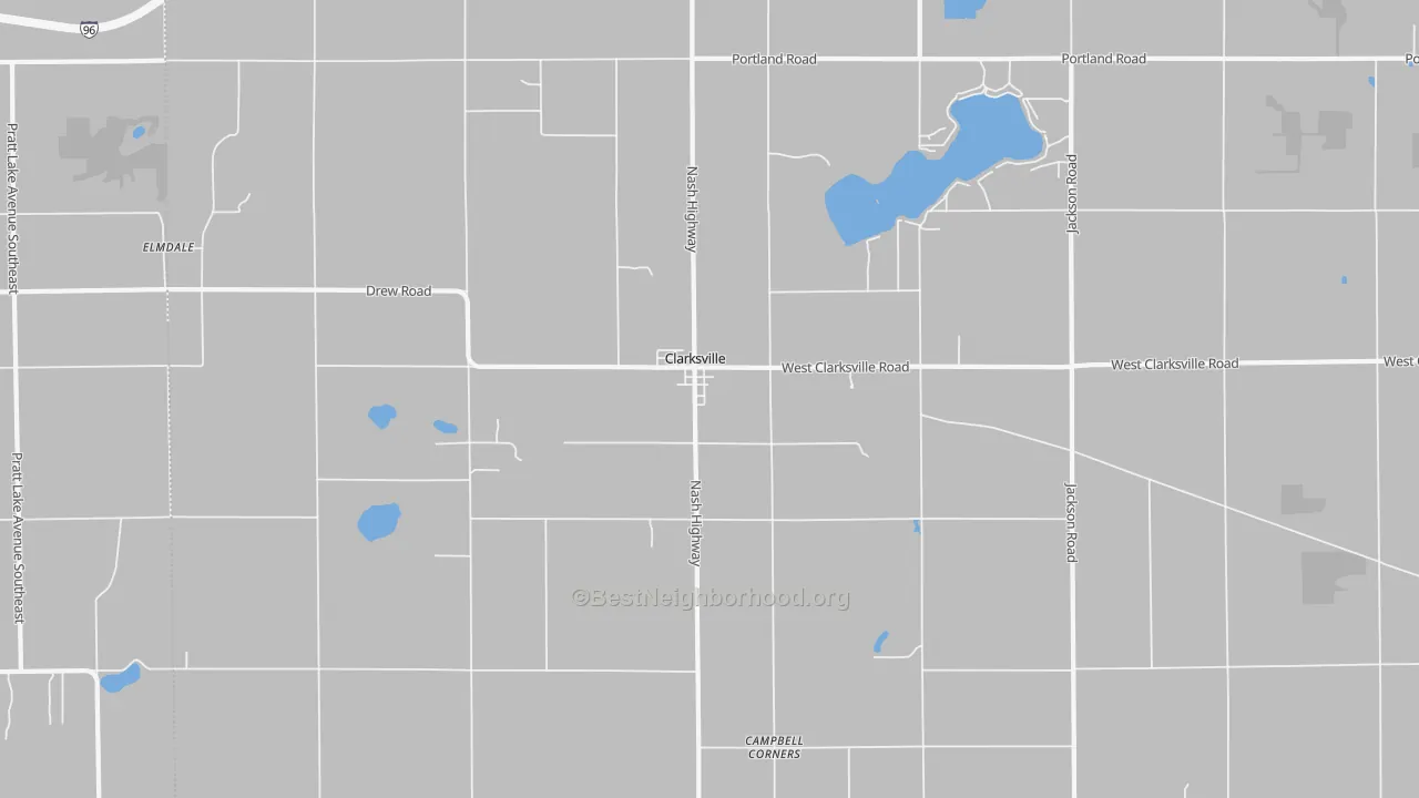 Transit Grade map of Clarksville, MI