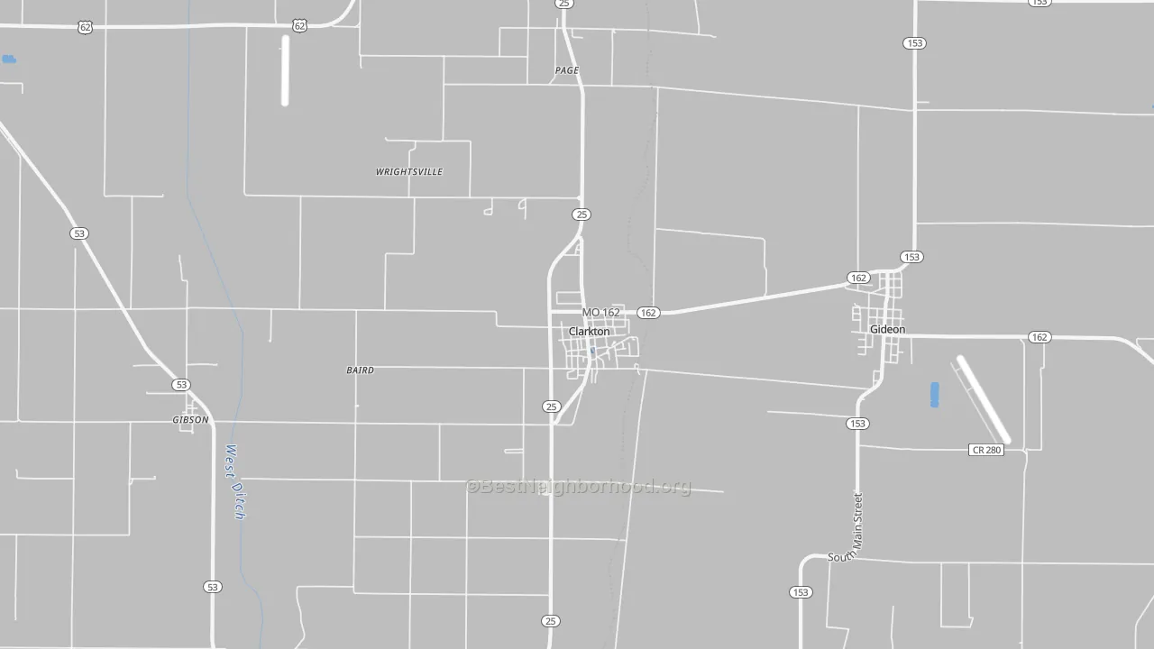 Transit Grade map of Clarkton, MO