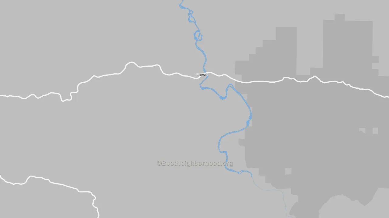 Transit Grade map of Clarno, OR