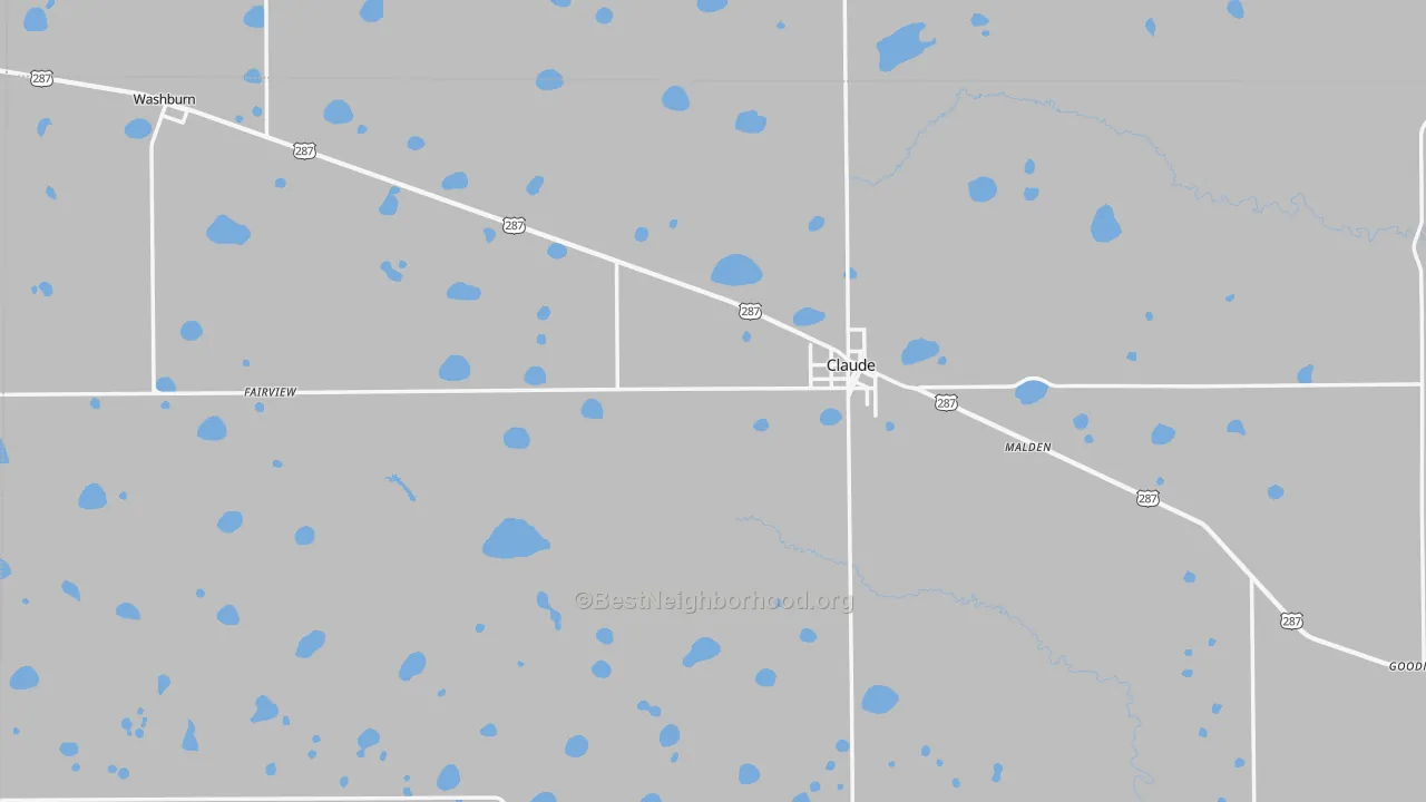 Transit Grade map of Claude, TX