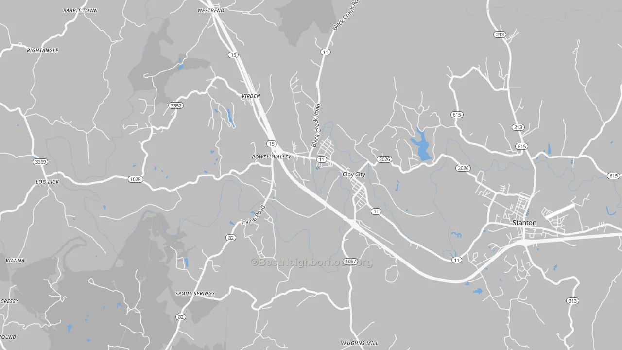 Transit Grade map of Clay City, KY