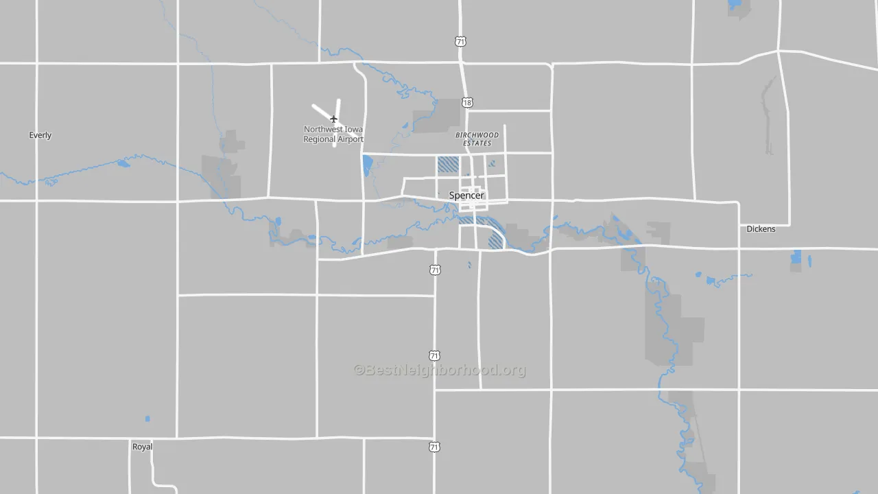 Transit Grade map of Clay County, IA