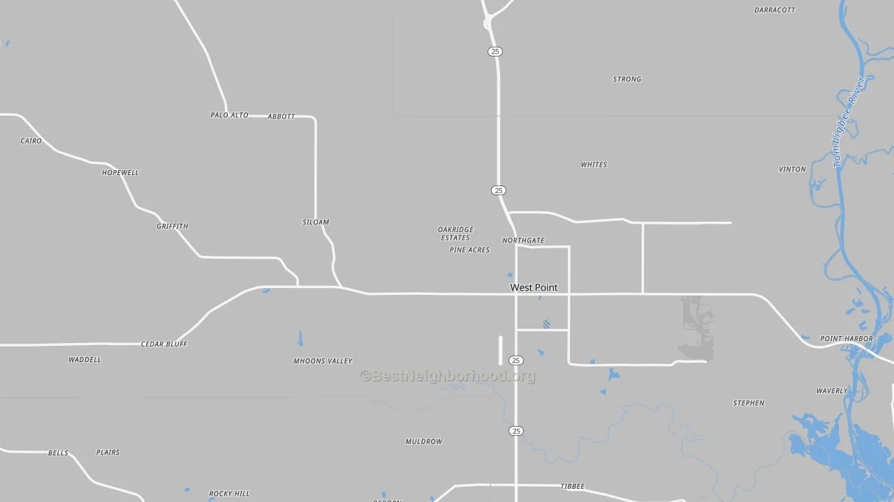 Transit Grade map of Clay County, MS