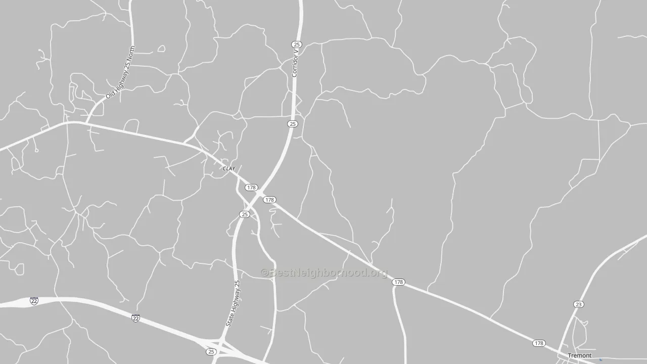 Transit Grade map of Clay, MS