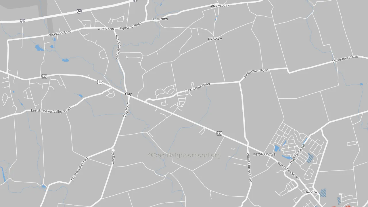 Transit Grade map of Clay, PA