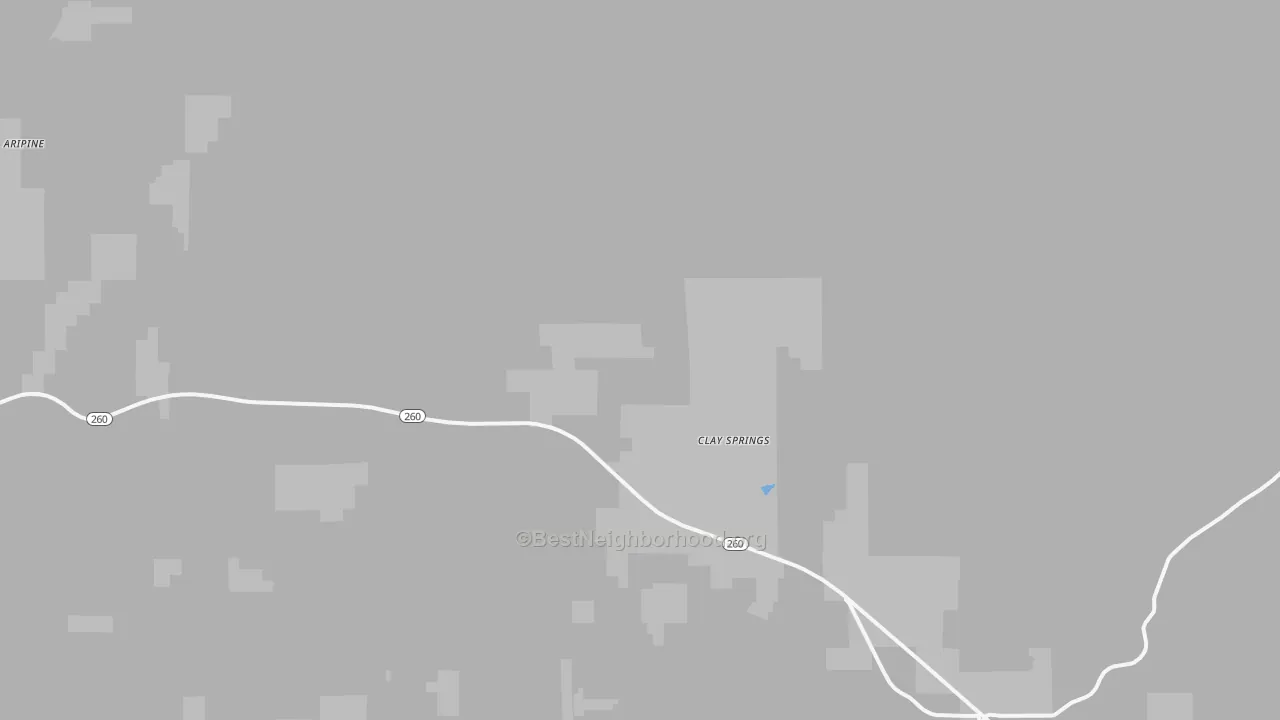 Transit Grade map of Clay Springs, AZ