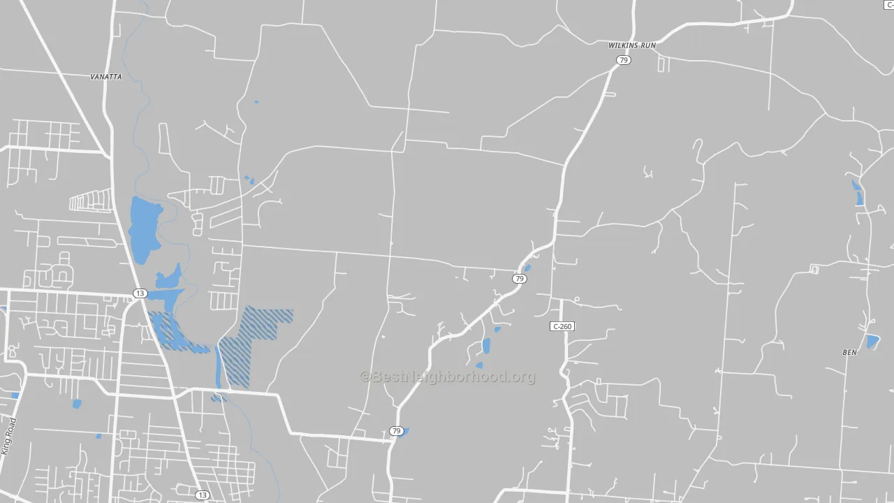 Transit Grade map of Claylick, OH