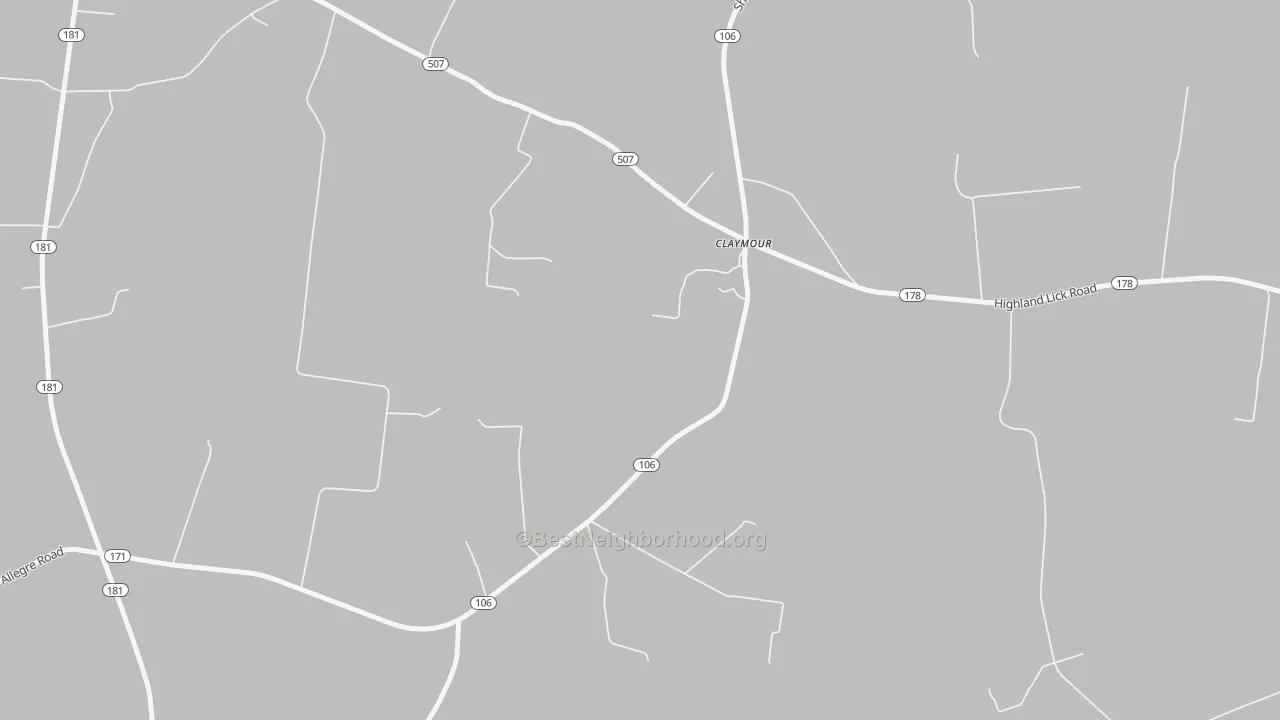 Transit Grade map of Claymour, KY