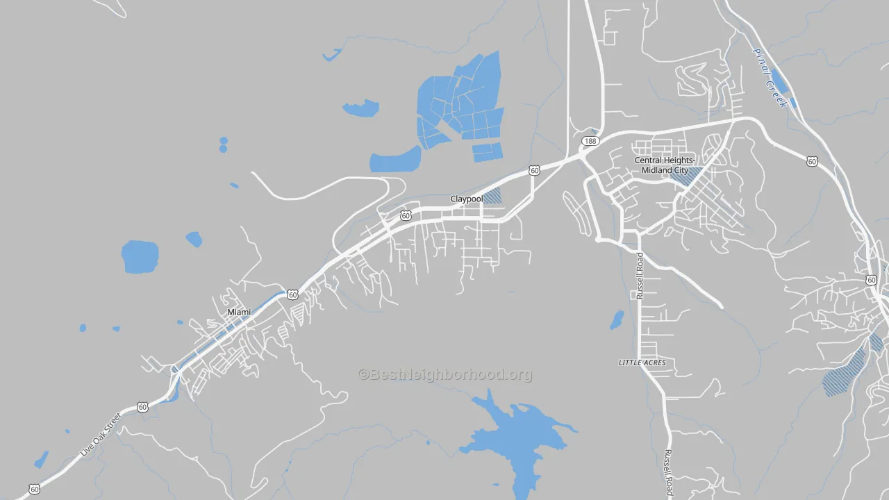 Transit Grade map of Claypool, AZ