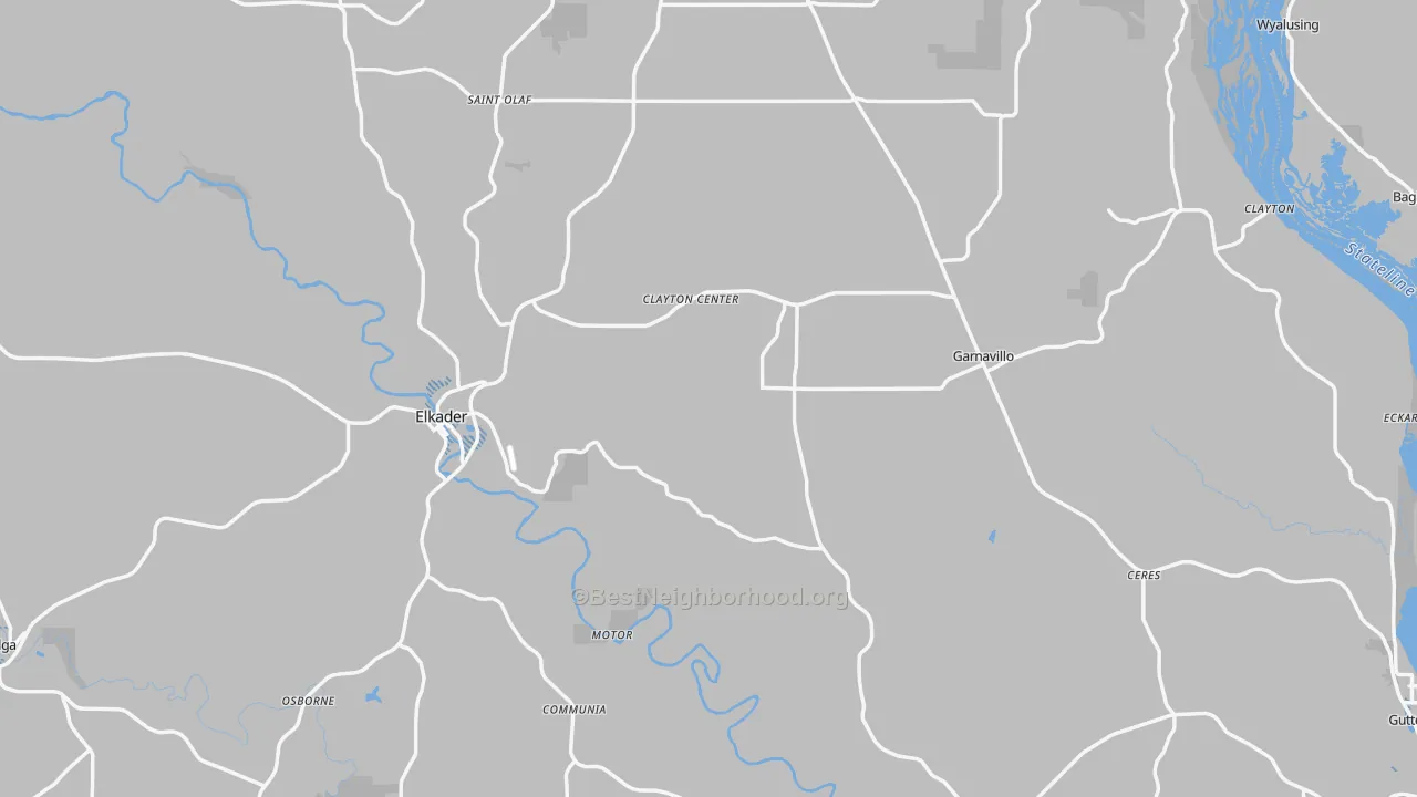 Transit Grade map of Clayton County, IA
