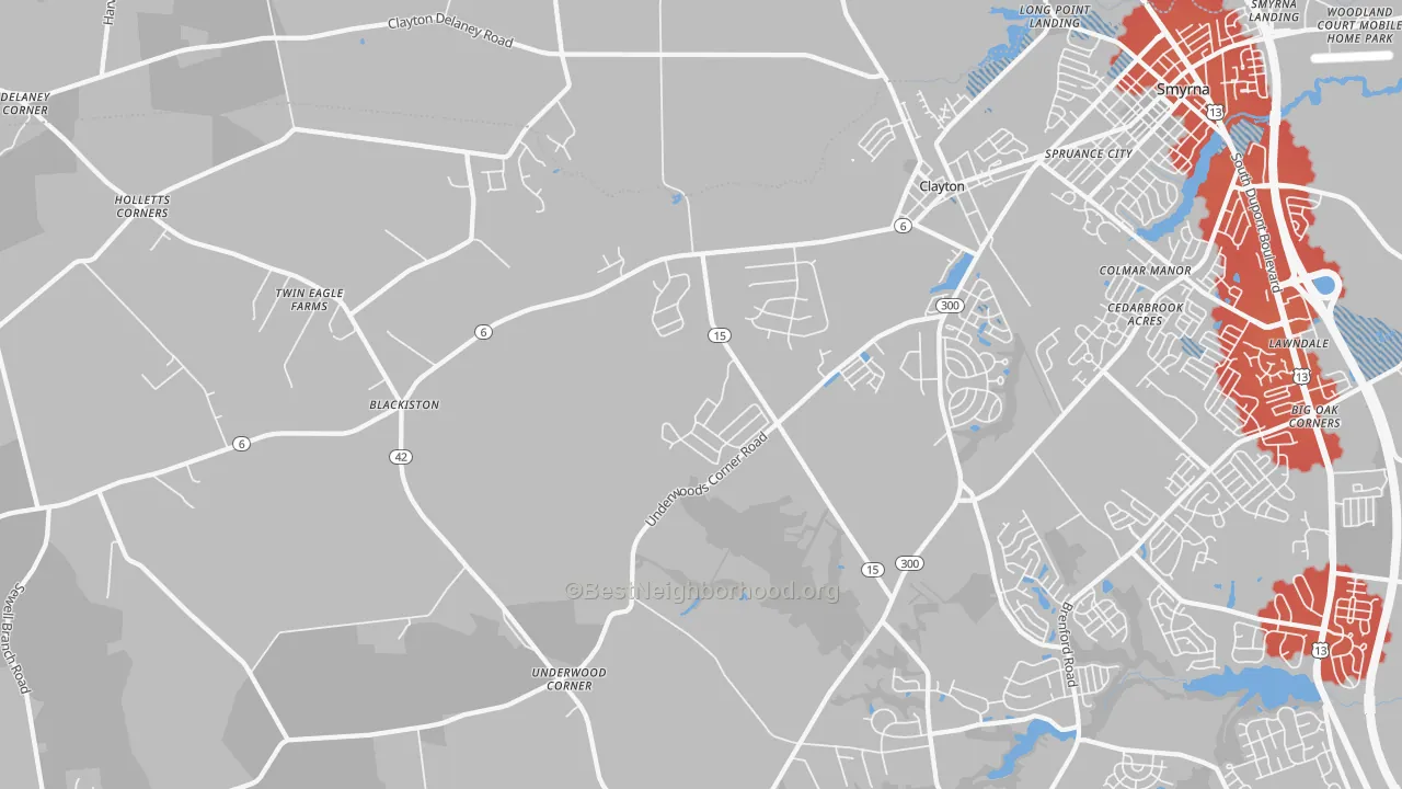 Transit Grade map of Clayton, DE