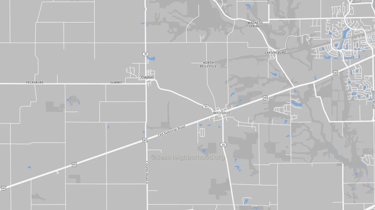 Transit Grade map of Clayton, IN