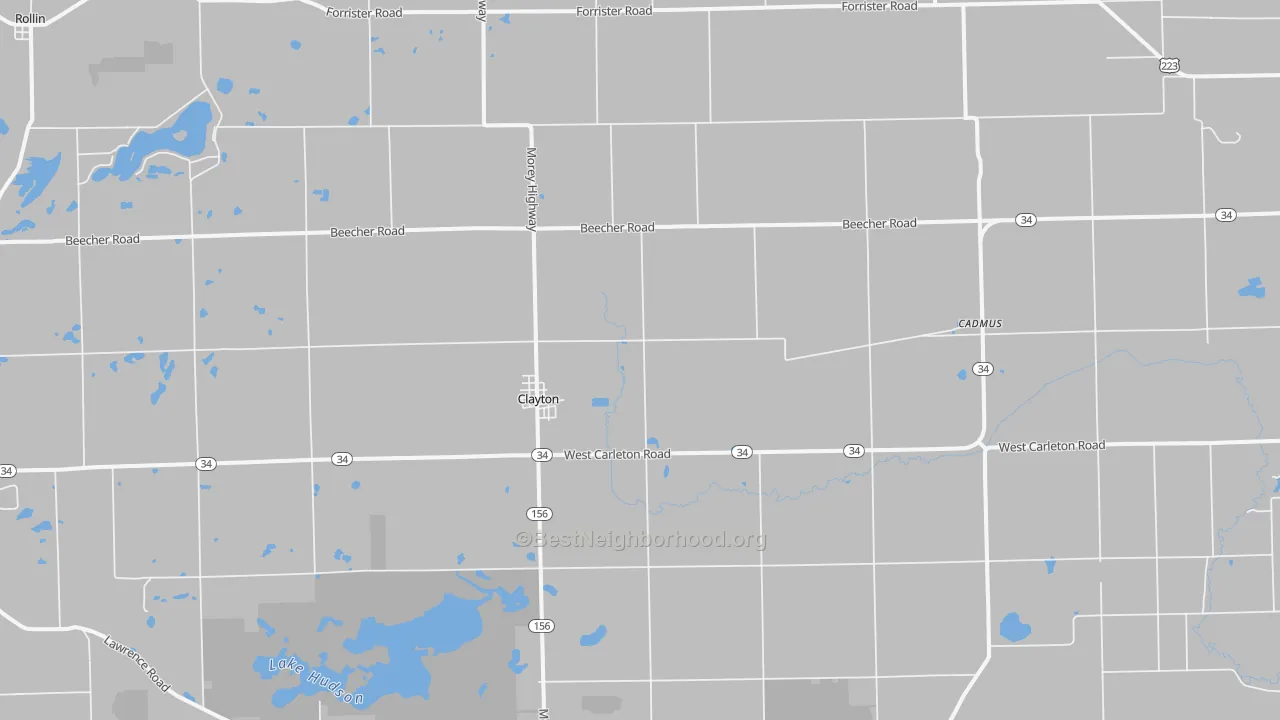 Transit Grade map of Clayton, MI