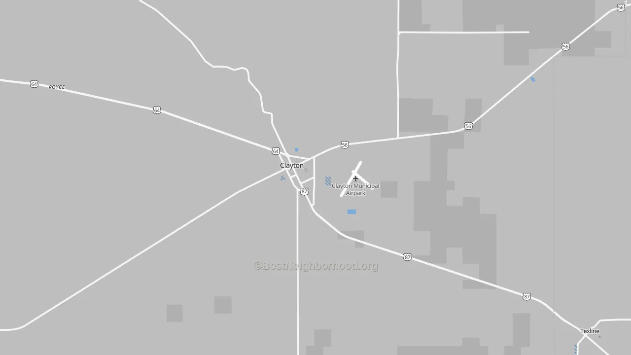 Transit Grade map of Clayton, NM