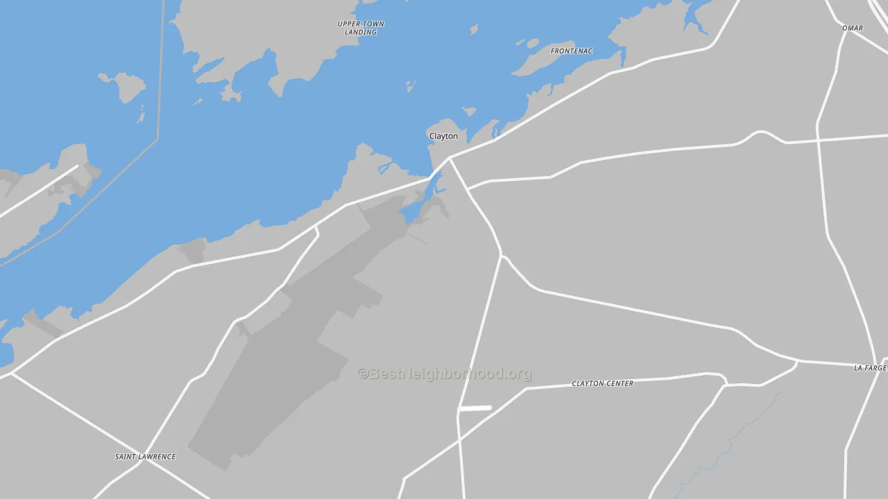 Transit Grade map of Clayton, NY
