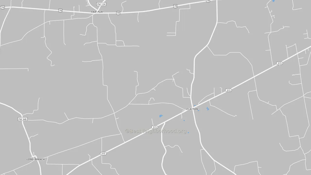 Transit Grade map of Clayton, TX