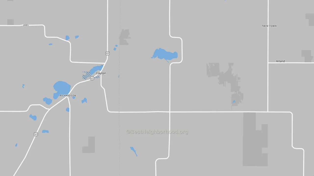 Transit Grade map of Clayton, WI