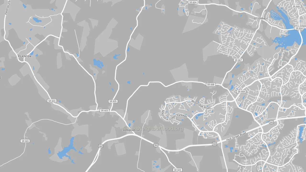Transit Grade map of Clayville, VA