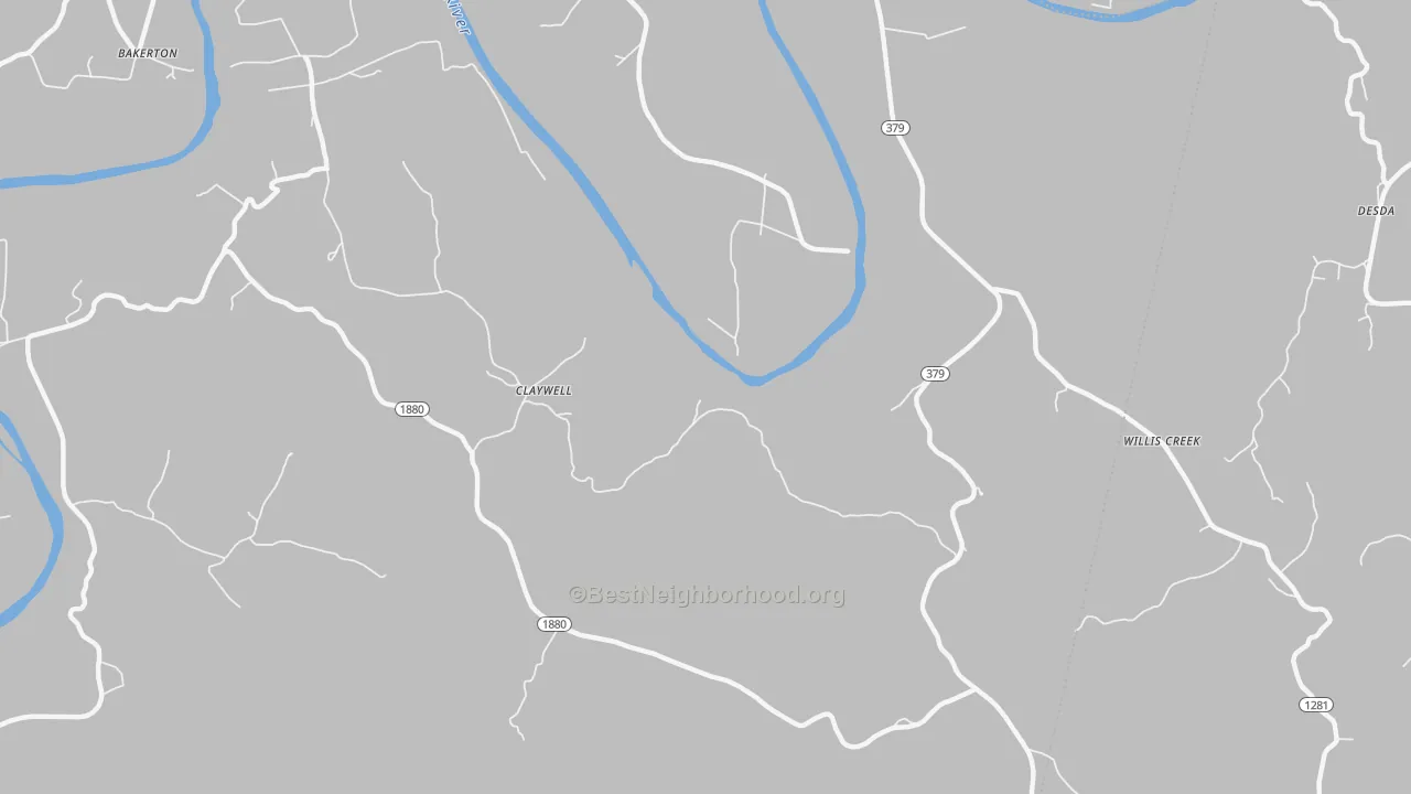 Transit Grade map of Claywell, KY