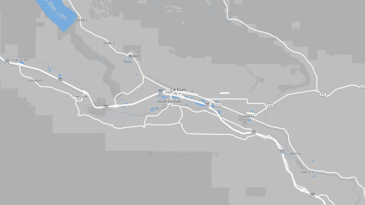 Transit Grade map of Cle Elum, WA
