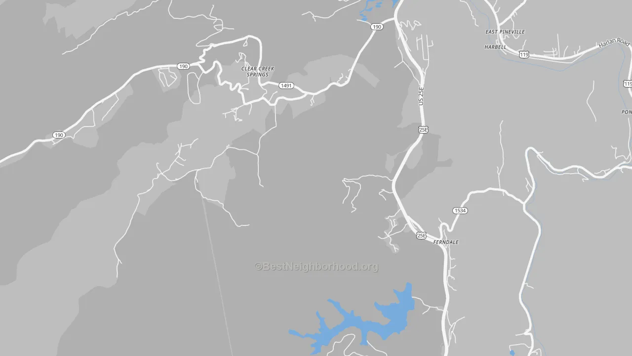 Transit Grade map of Clear Creek Springs, KY