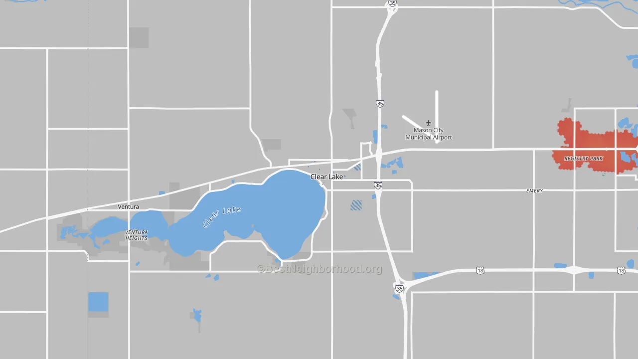 Transit Grade map of Clear Lake, IA