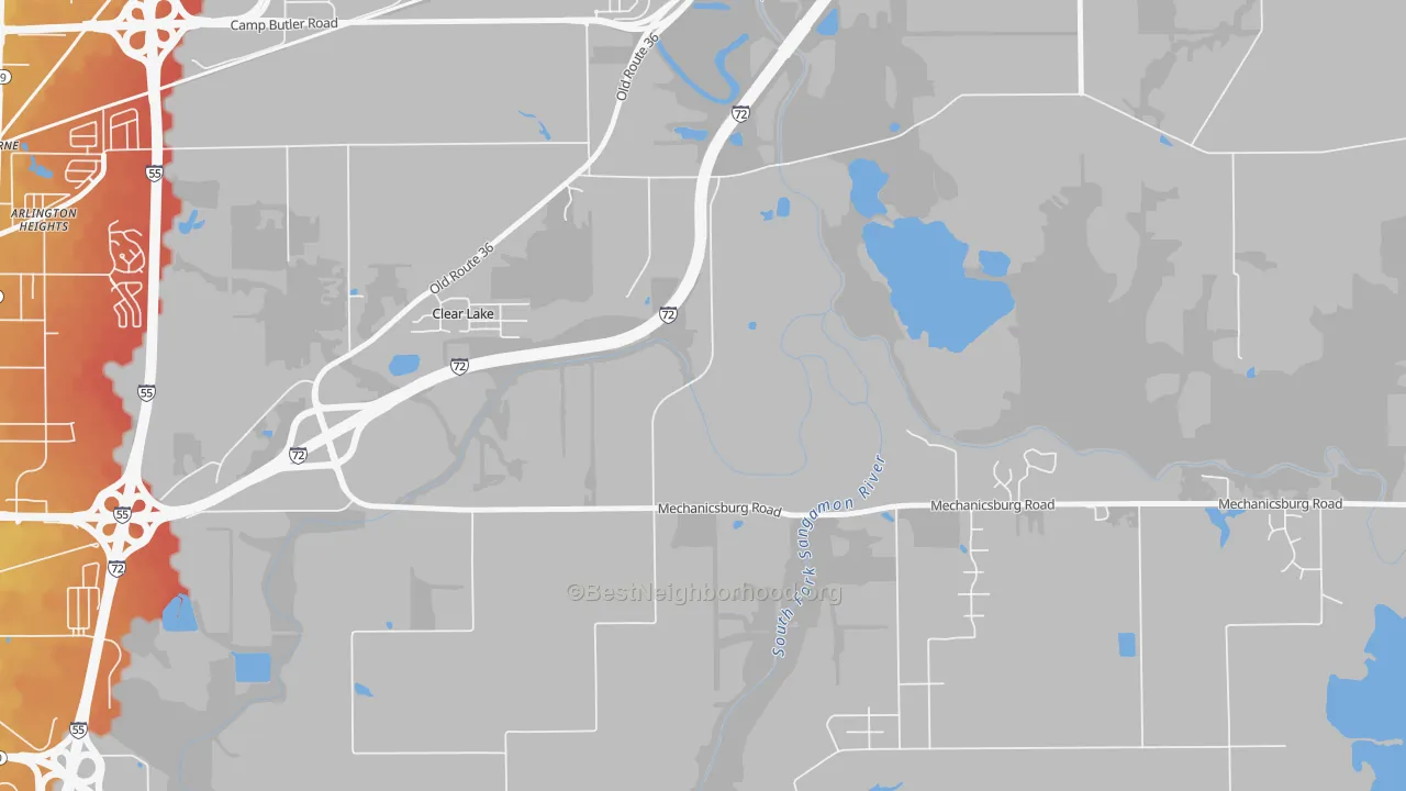 Transit Grade map of Clear Lake, IL