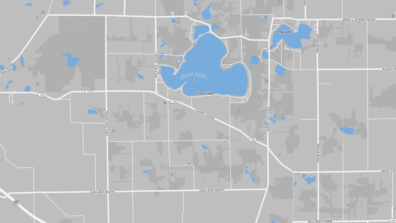 Transit Grade map of Clear Lake, IN