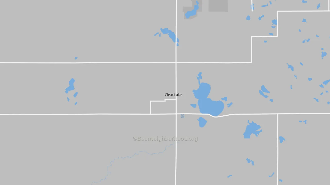 Transit Grade map of Clear Lake, SD