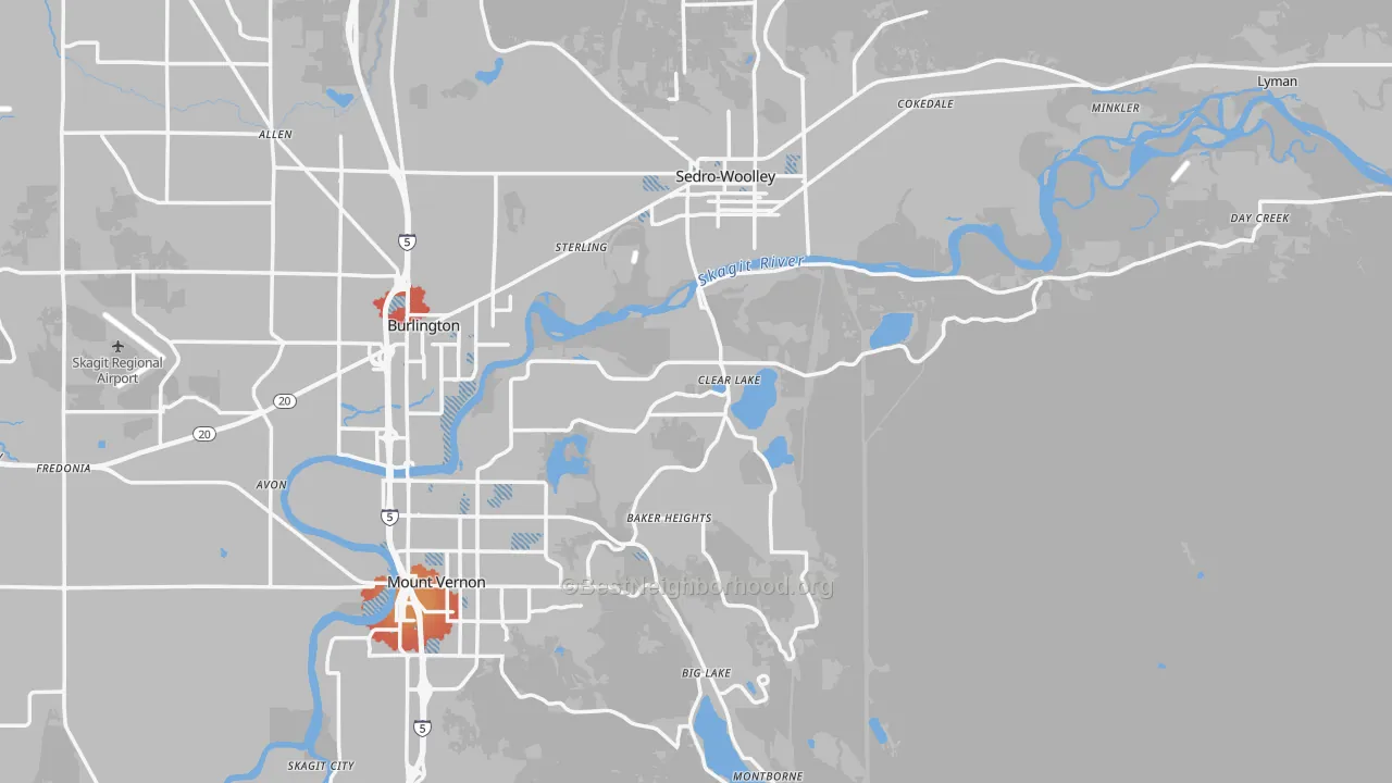 Transit Grade map of Clear Lake, WA