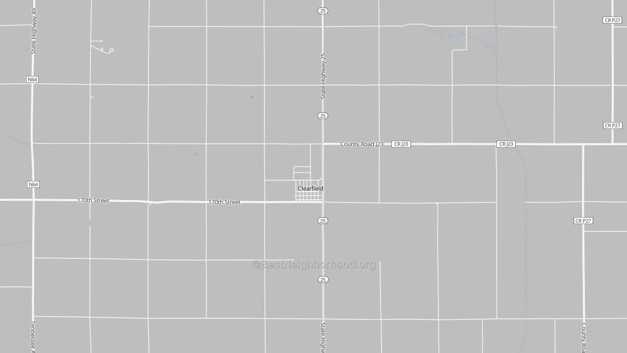 Transit Grade map of Clearfield, IA
