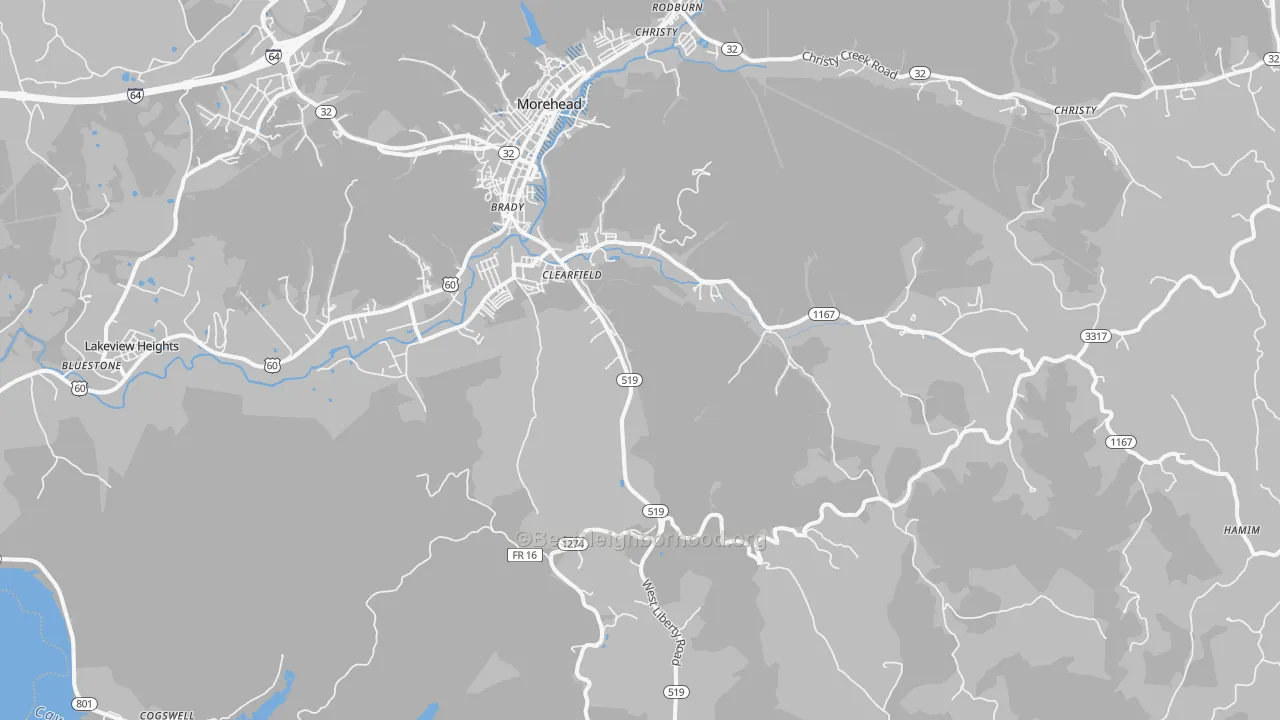 Transit Grade map of Clearfield, KY