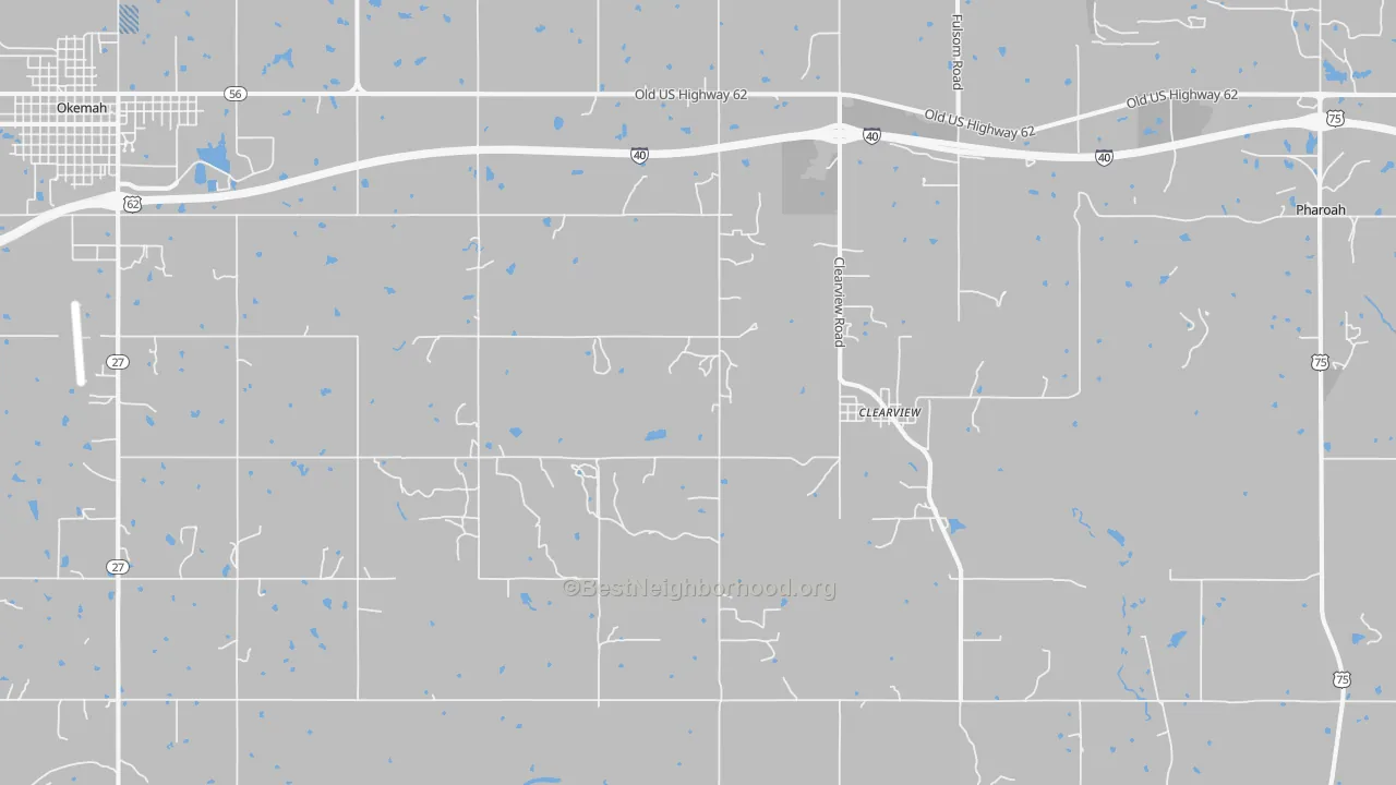 Transit Grade map of Clearview, OK