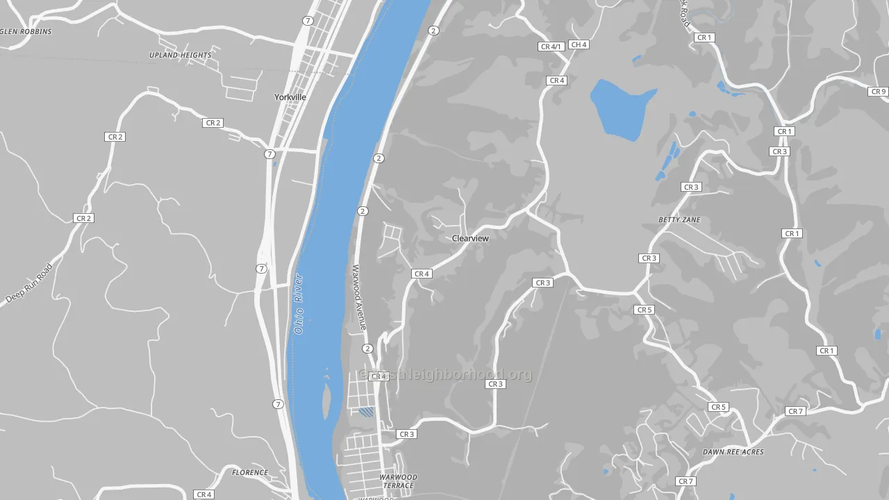 Transit Grade map of Clearview, WV