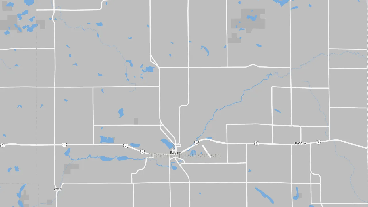 Transit Grade map of Clearwater County, MN