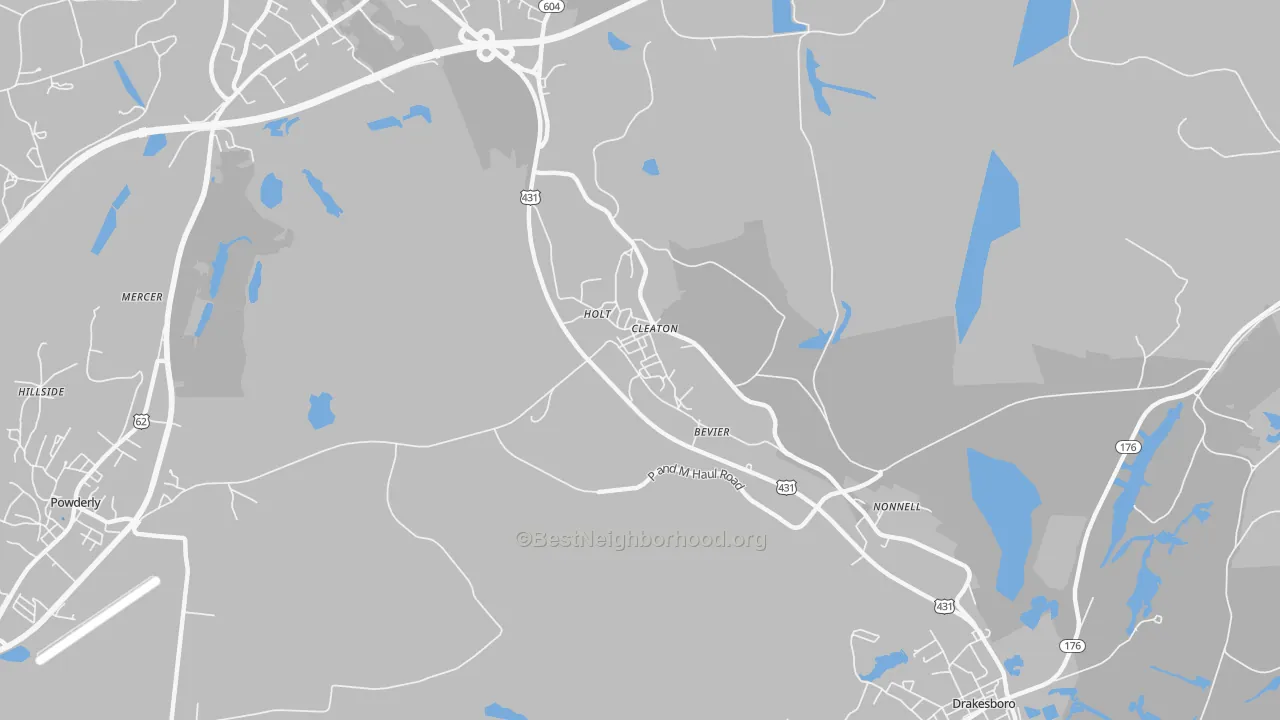 Transit Grade map of Cleaton, KY