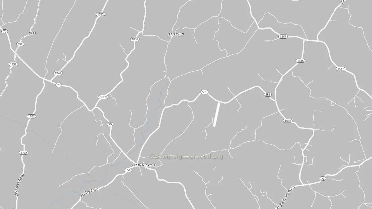 Transit Grade map of Clementsville, KY