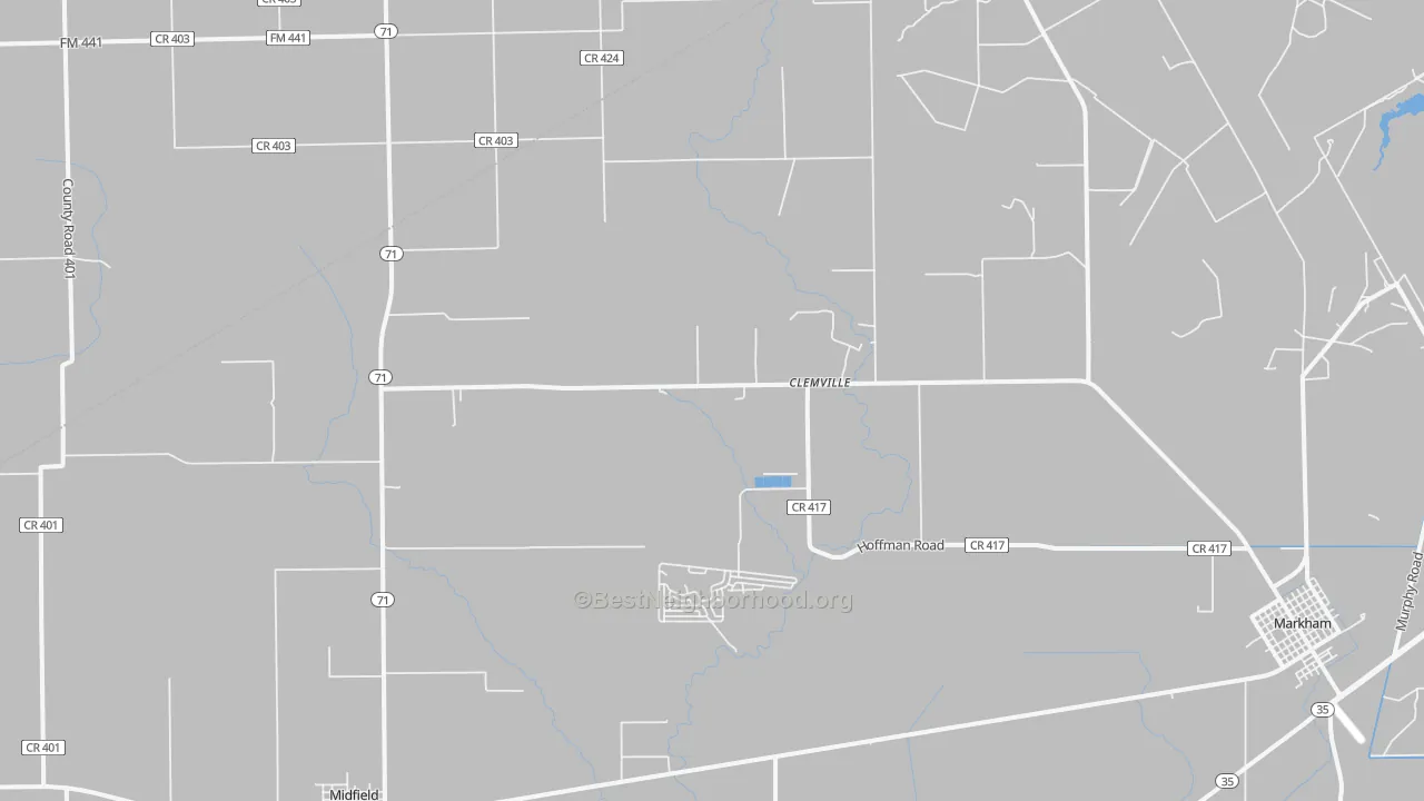 Transit Grade map of Clemville, TX