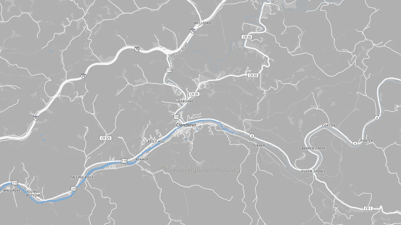 Transit Grade map of Clendenin, WV
